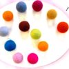 Lot de Petites Balles en Laine Feutrée